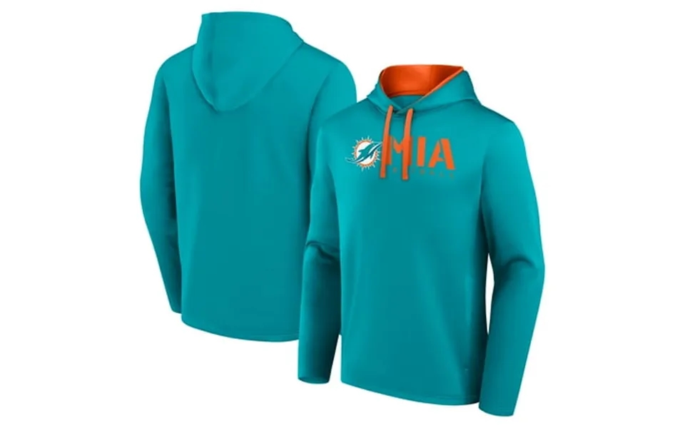 Men S Logo Athletic Aqua Miami Dolphins Head Start Pullover Hoodie