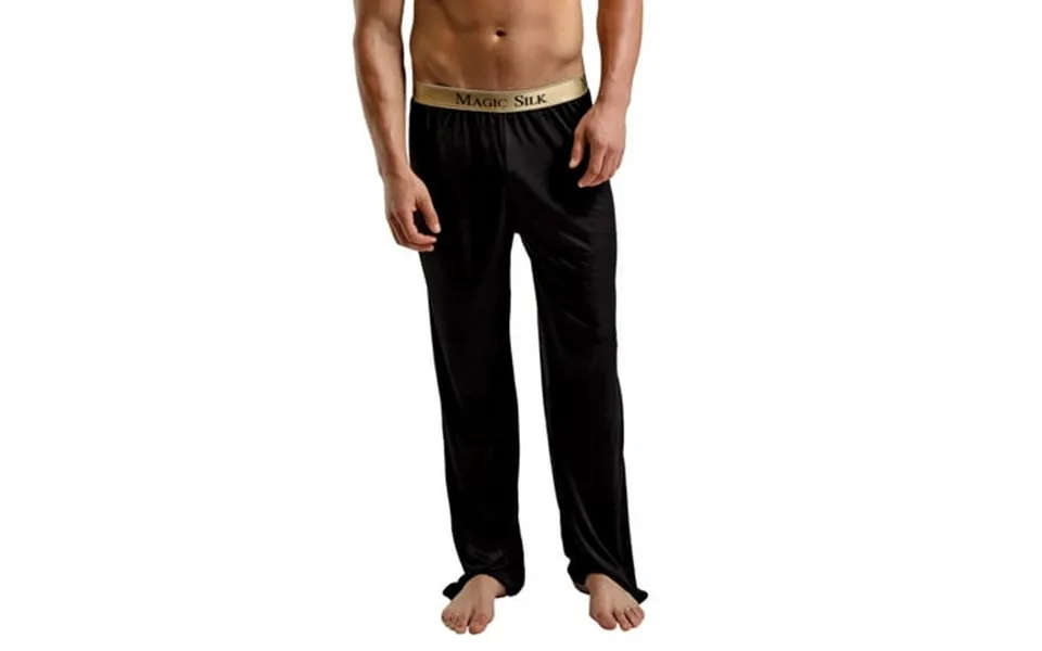 Men S Magic Silk 1886 100% Silk Knit Lounge Pants Black M