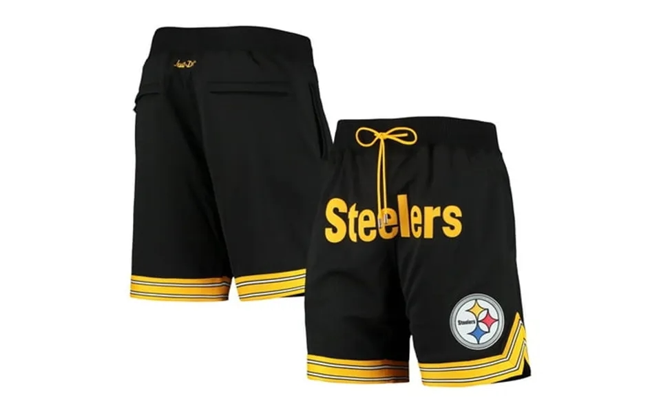 Men S Mitchell & Ness Black Pittsburgh Steelers Just Don Gold Rush Shorts