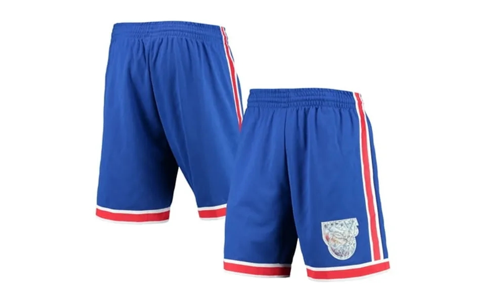 Men S Mitchell & Ness Blue New Jersey Nets 1993 Hardwood Classics 75th Anniversary Swingman Shorts