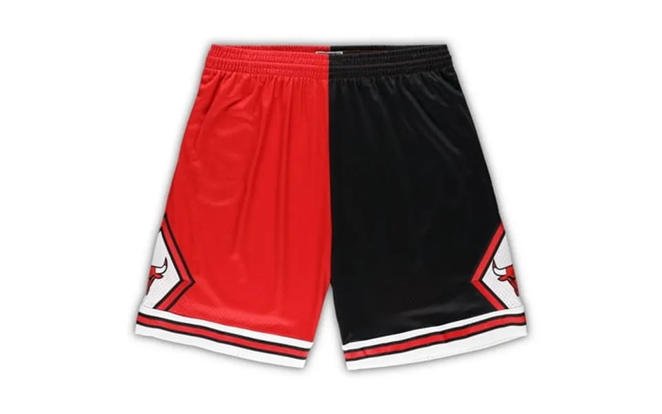 Men S Mitchell & Ness Red Black Chicago Bulls Big & Tall Hardwood Classics Split Swingman Shorts