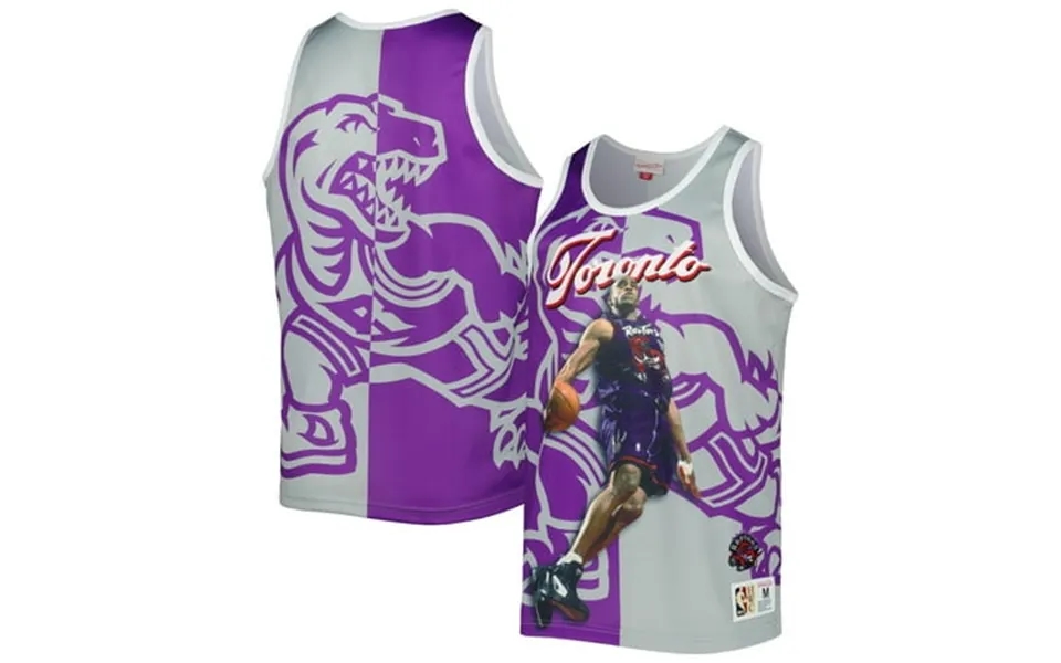 Men S Mitchell & Ness Vince Carter Purple Gray Toronto Raptors Sublimated Player Tank Top