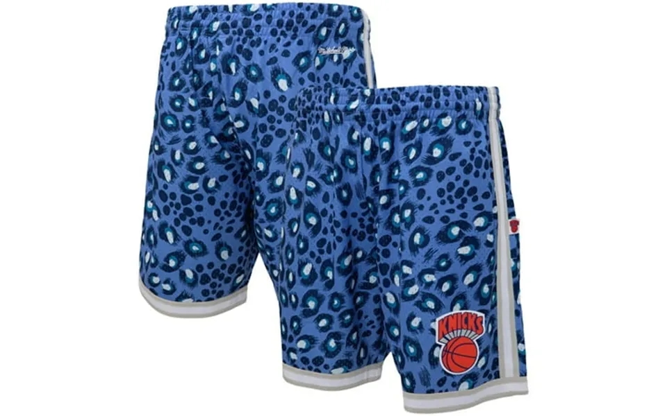 Men S Mitchell & Ness X Uninterrupted Blue White New York Knicks Hardwood Classics Swingman Shorts