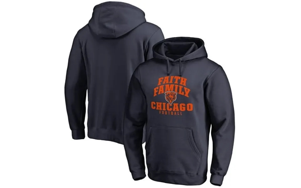 Men S Navy Chicago Bears Faith Family Pullover Hoodie