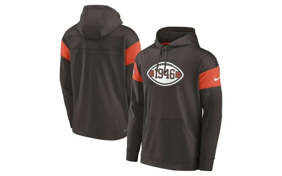 Men S Nike Brown Cleveland Browns Sideline Arch Jersey Performance Pullover Hoodie