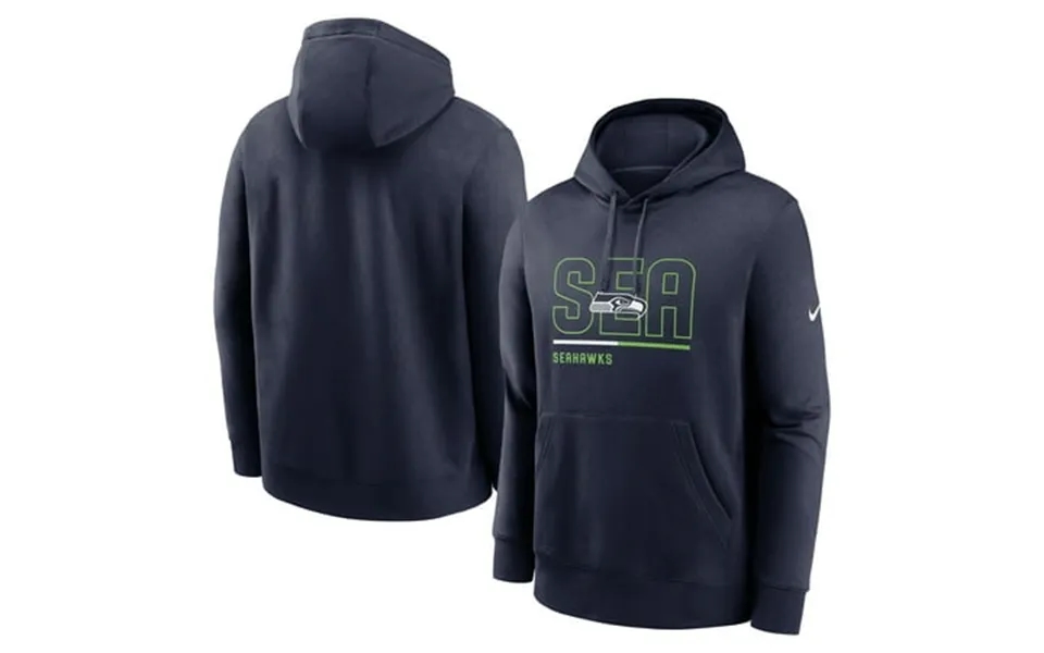Men S Nike College Navy Seattle Seahawks City Code Club Fleece Pullover Hoodie