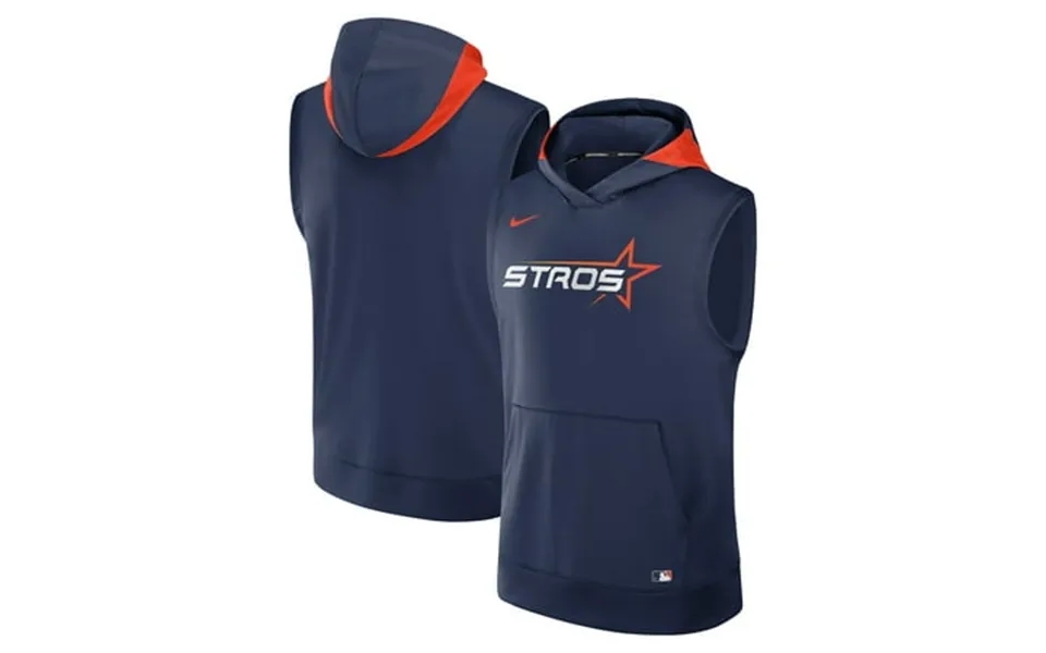 Men S Nike Navy Houston Astros 2025 City Connect Performance Sleeveless Pullover Hoodie