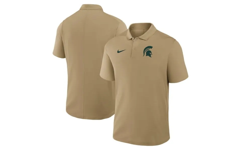 Men S Nike Tan Michigan State Spartans Primetime Victory Primary Logo Performance Polo