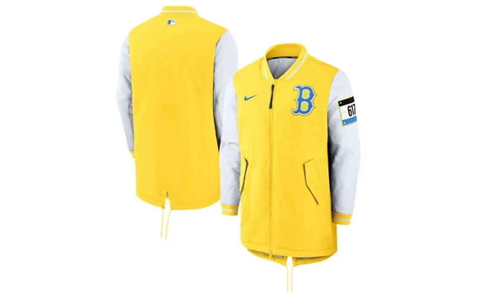 Men S Nike Yellow Boston Red Sox City Connect Full-zip Dugout Jacket