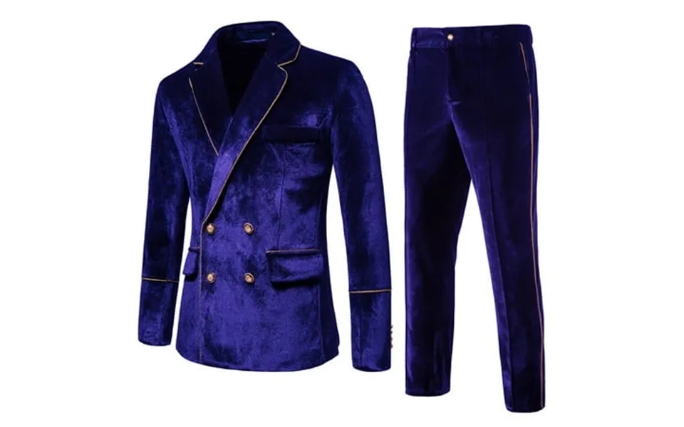 Mens Autumn And Winter Fashion Casual Suits Honey Velvet Slim Double Solid Color Evening Dress Groomsmen Suit Yutnsbel