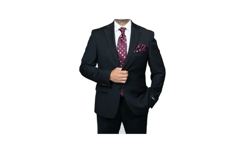 Mens Dkny 100% Wool Two Button Notch Lapel Formal Business Slim Fit 1504 Black