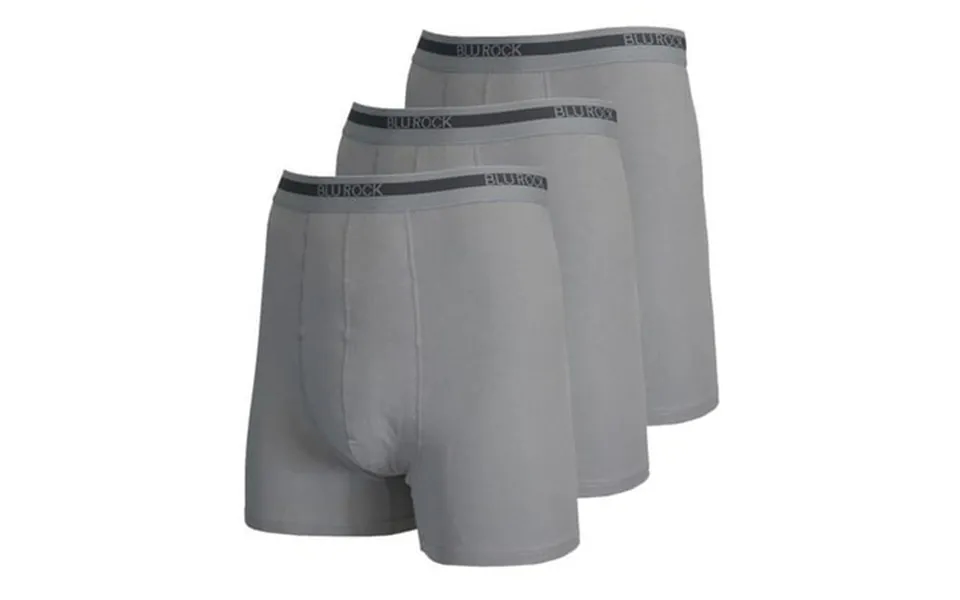 Mens Stretch Cotton Boxer Briefs Heather Grey - Small