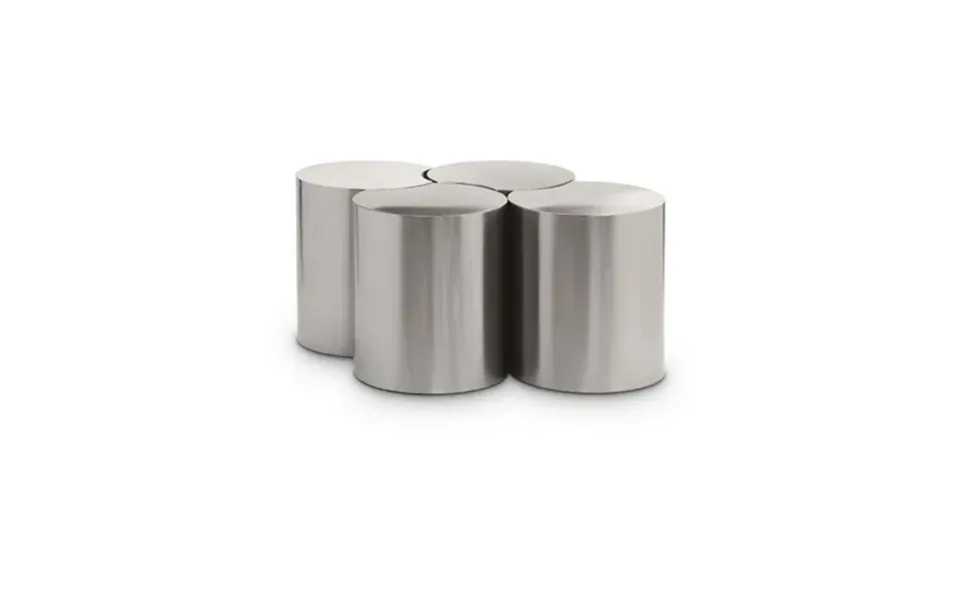 Meridian Furniture Dimple 4 Piece Silver Iron Metal Coffee Table