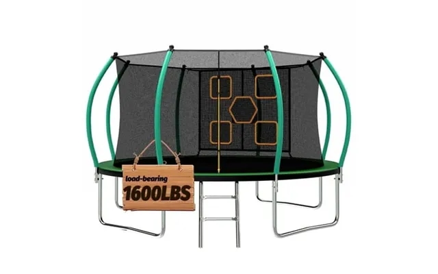 Mersco 14ft Trampoline For Kids With Mulifunctional Target Cloth Indoor & Outdoor Recreational Trampolines With Enclosur product image