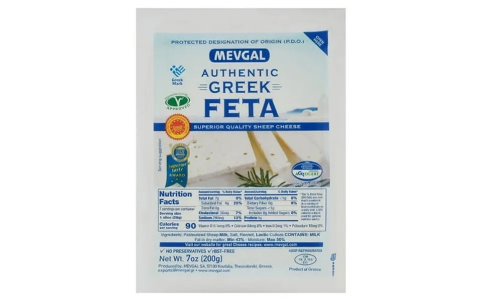 Mevgal Feta Cheese Ew Org 7 Oz - Pack Of 12