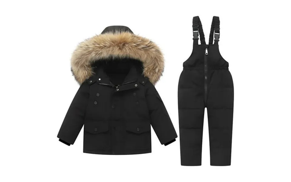 Mezzall Toddler Baby Boys Girls Kids Hooded Down Jacket Coat And Ski Bib Pants Snowsuit Winter Warm Outfit Sets Lovely D