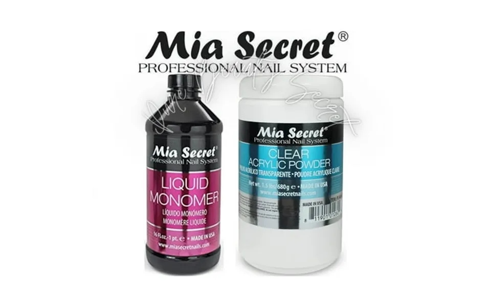 Mia Secret Liquid Monomer 16 Oz & Clear 1.5 Lb