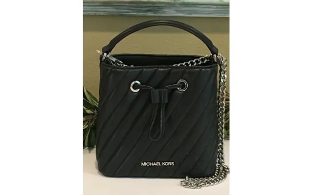 Michael Kors By Michael Kors Women S Vegan Faux Leather Bucket Crossbody Handbag Black product image