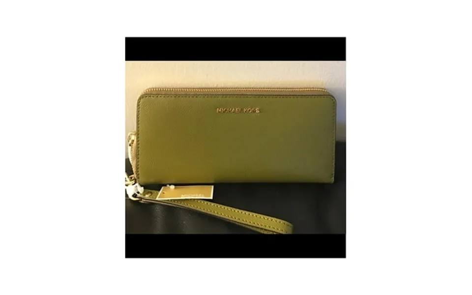 Michael Kors Green Michael Kors Leather Wristlet
