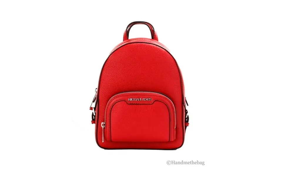 Michael Kors Jaycee Medium Pocket Backpack Leather - Carmine Pink