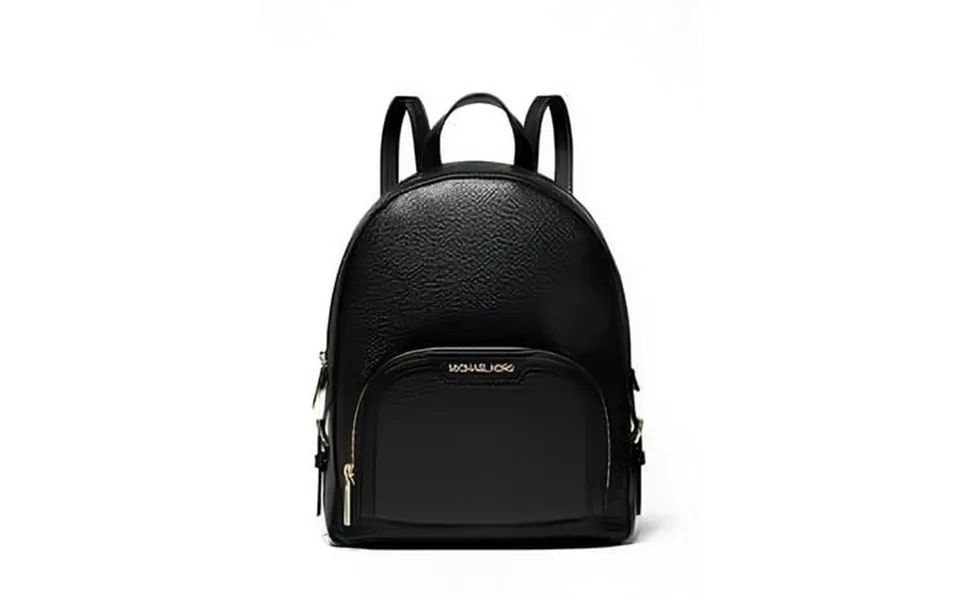 Michael Kors Jaycee Women S Zip Pocket Pebbled Leather Backpack Black