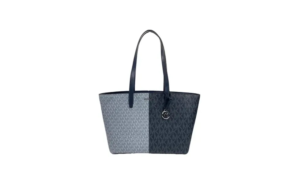 Michael Kors Medium Top Zip Tote Bag Navy Blue Multi