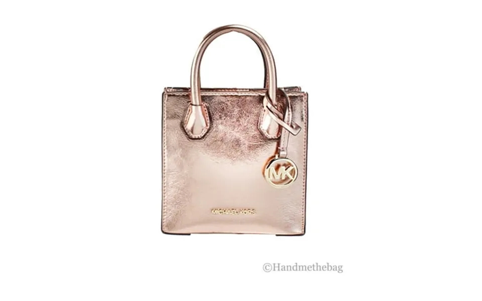 Michael Kors Mercer Xs Primrose Metallic North South Shopper Crossbody Bag