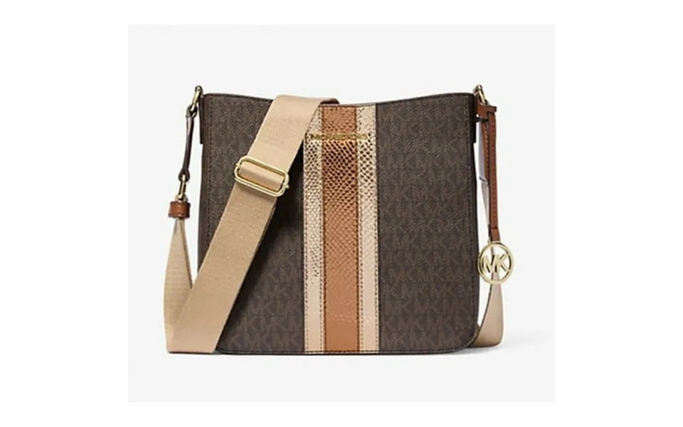 Michael Kors Women S Jet Set Travel Small Signature Logo Top Zip Messenger Crossbody Bag Brown