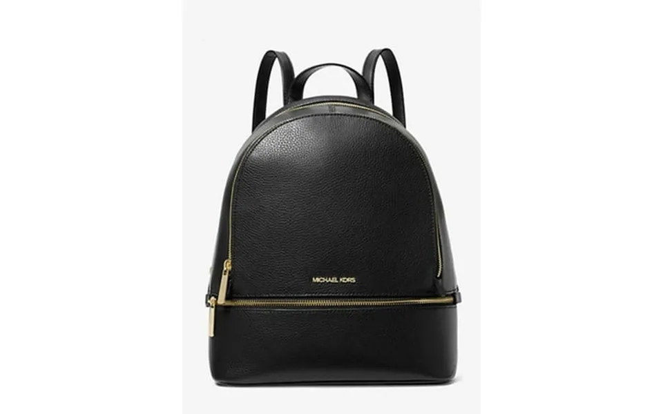 Michael Kors Women S Rhea Medium Pebbled Leather Backpack Black 35s5grab2l-001