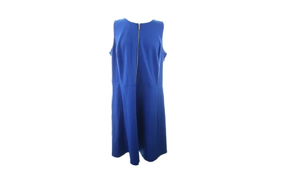 Michael Kors Womens Plus Size Amalfi Blue Zip-front Sleeveless Dress 14w