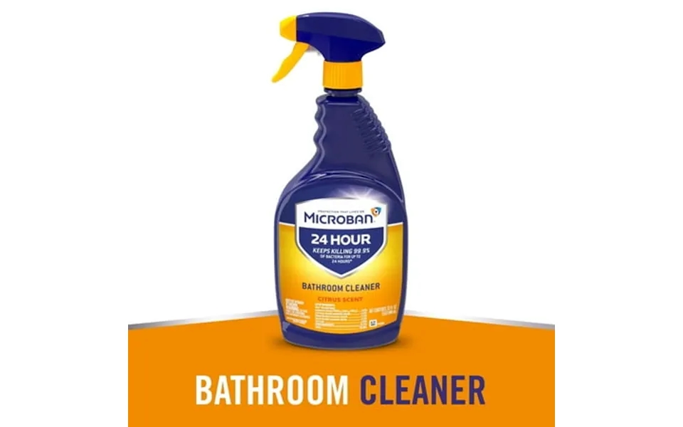 Microban 24 Hour Bathroom Cleaner And Sanitizing Spray Citrus Scent 32 Fl Oz