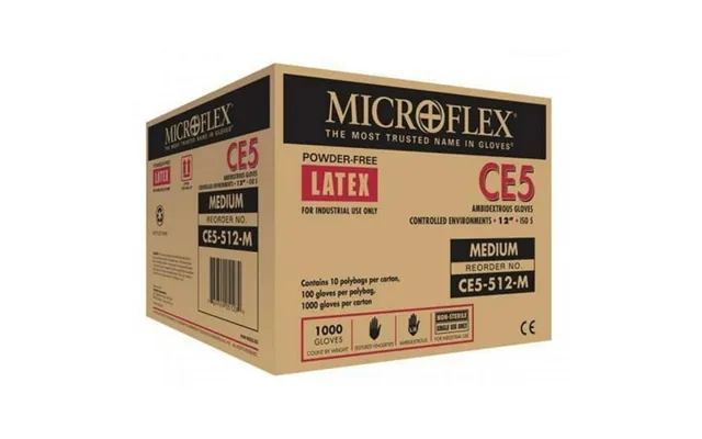 Microflex Disposable Gloves Powder Latex Free Medium Pk1000 Ce5-512-m product image