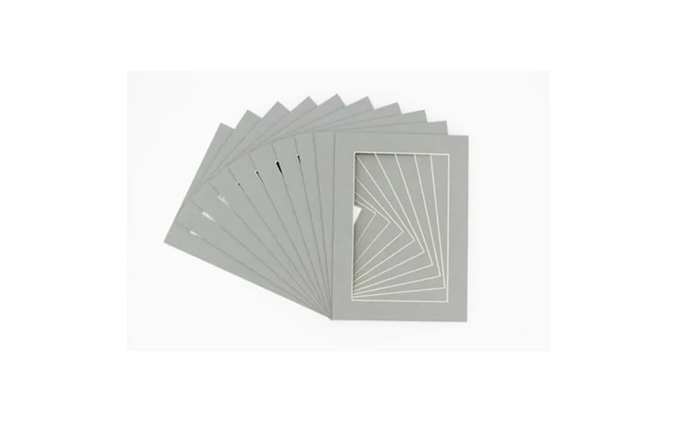 Mid Grey Acid Free 24x36 Picture Frame Mats With White Core Bevel Cut For 20x30 Pictures - Fits