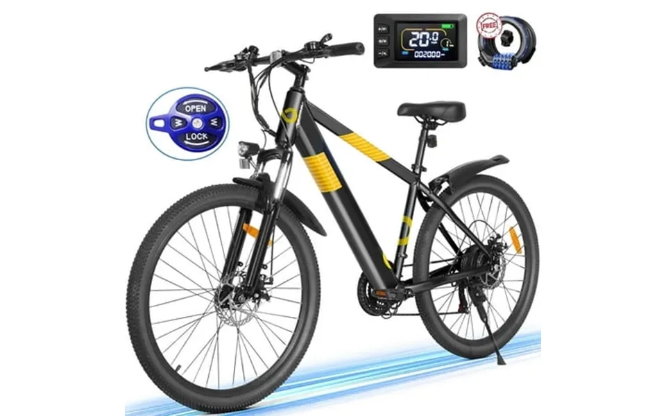 Mihover 26 Electric Bike For Adults Peak 750w Motor With Aluminum Frame 48v Hidden Removable Battery With Shimano 21 Spe