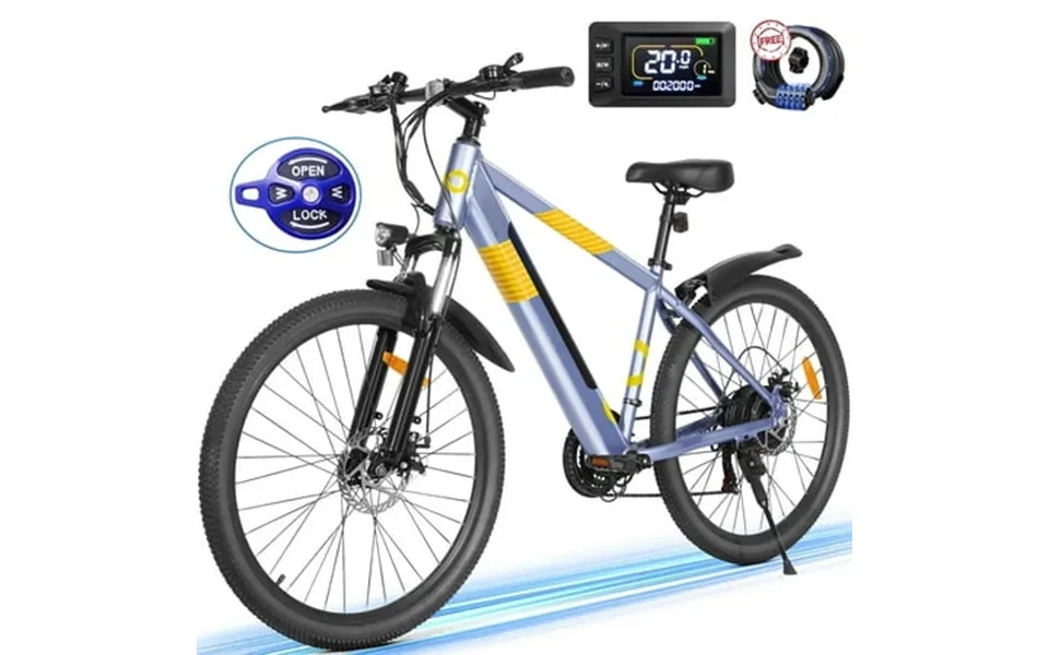 Mihover 26 Electric Bike For Adults Peak 750w Motor With Aluminum Frame 48v Hidden Removable Battery With Shimano 21 Spe