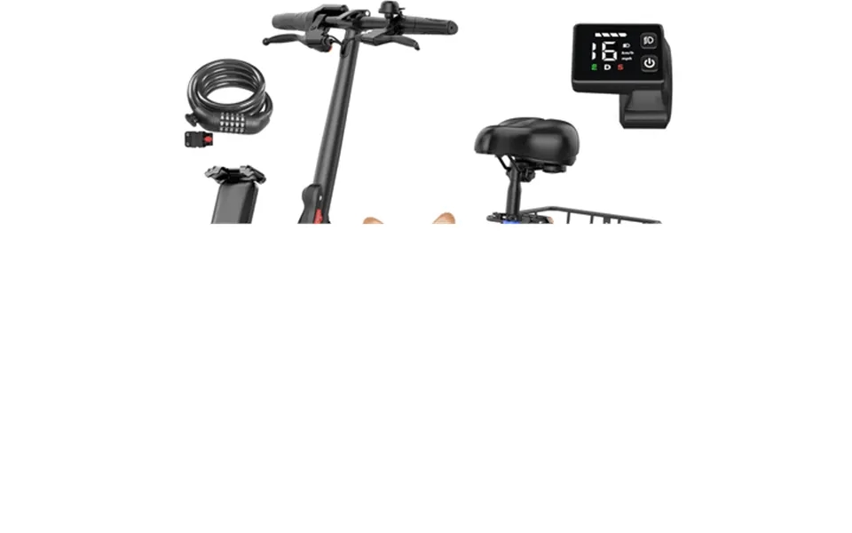 Mihover 450w Electric Scooter With Seat Commuter Electric Scooter For Adult With Basket & Free Phone Holder & Steel Cabl