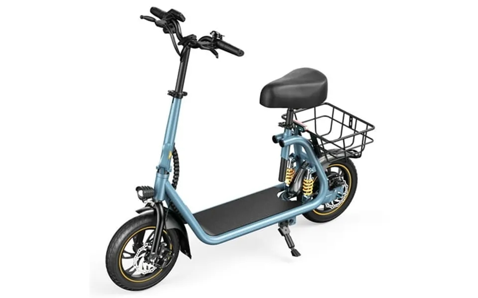 Mihover 550w Electric Scooter With Seat For Adult 12 Inch Commuter Electric Scooter With Dual Shock Absorbers And Basket