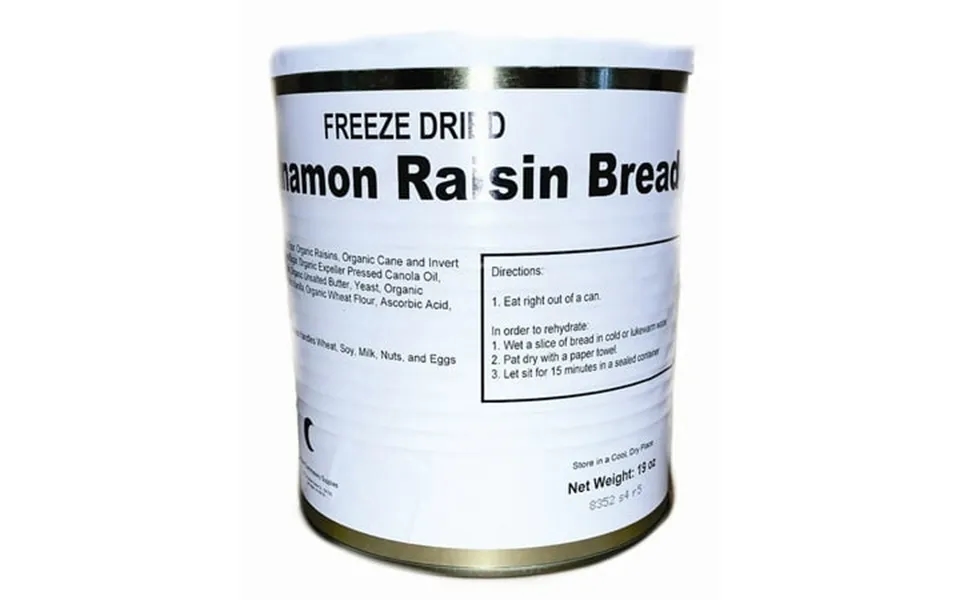 Military Surplus Freeze Dried Long Storage Food For Emergency Cinnamon Raisin Bread 10 19oz Can- 1 Can