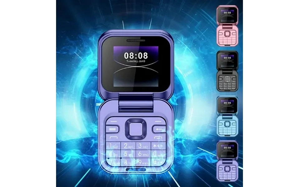 Mini Flip Mobile Phone Foldable Cell Phone Portable 2 Sim Cards Standby Big Button Big Digits Senior Cell Phone 2g Easy