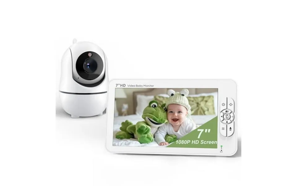 Minikid Baby Monitor With Camera And Audio 7 1080p Hd Video Monitor No Wi-fi 8 Lullabies Two-way Audio Infrared Night Vi