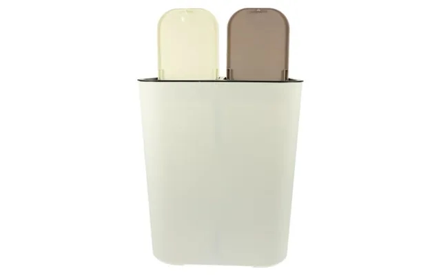 Minkissy Dual Compartment Trash Can Beige Living Room 1set 13 product image