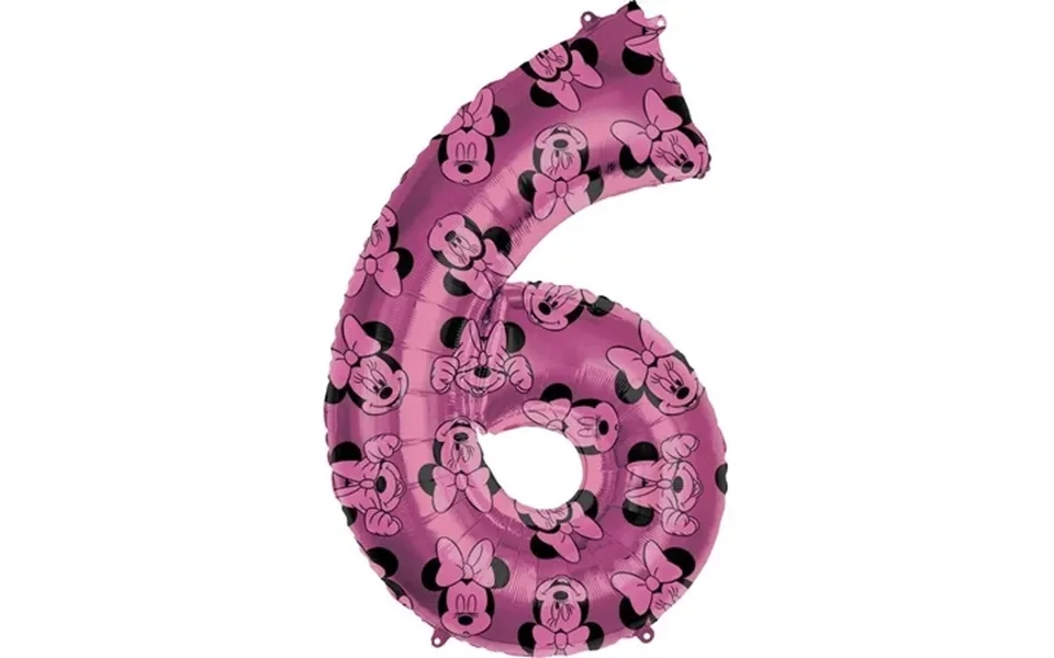 Minnie Mouse 6th 6 Sixth Pink And Black Birthday Forever 34 Mylar Balloon