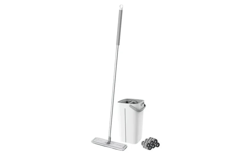 Mirror Flat Floor Mop Double-tank Barrel System Mop Bucket Cleaning-drying Set Rotating Mop With Stainless Steel Handle