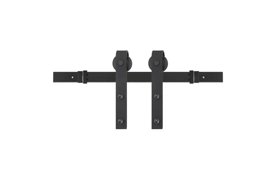 Miseno Mbdh0005x120 120 Bent Strap Barn Door Hardware Kit - Black