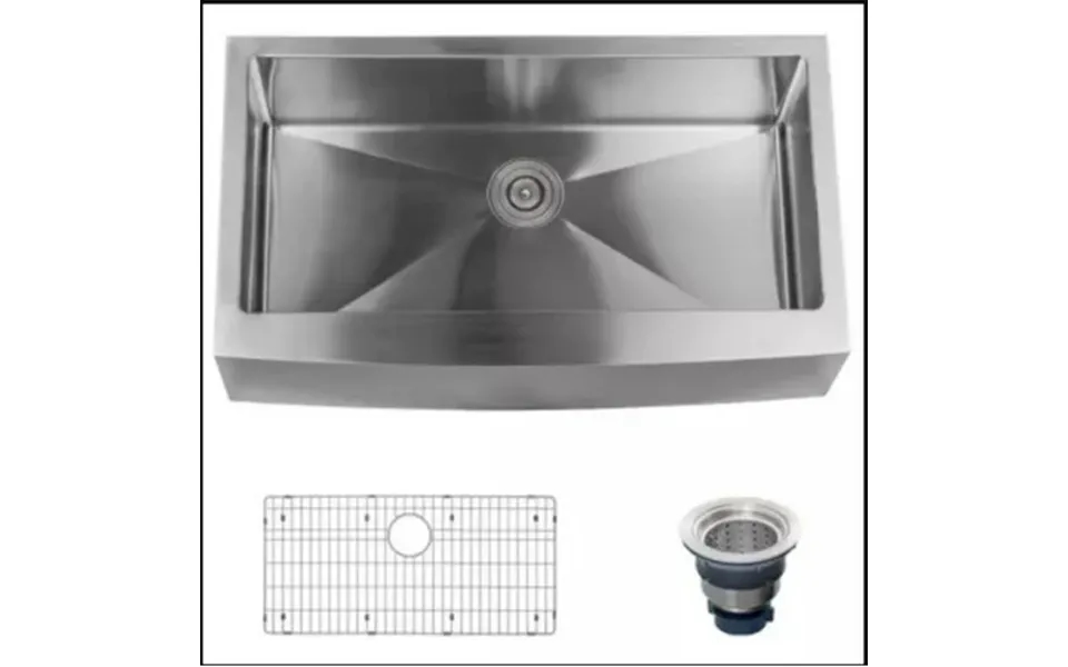 Miseno Mss3620f Stainless Steel Farmhouse Kitchen Sink With Apron Front 33 L X 21 W