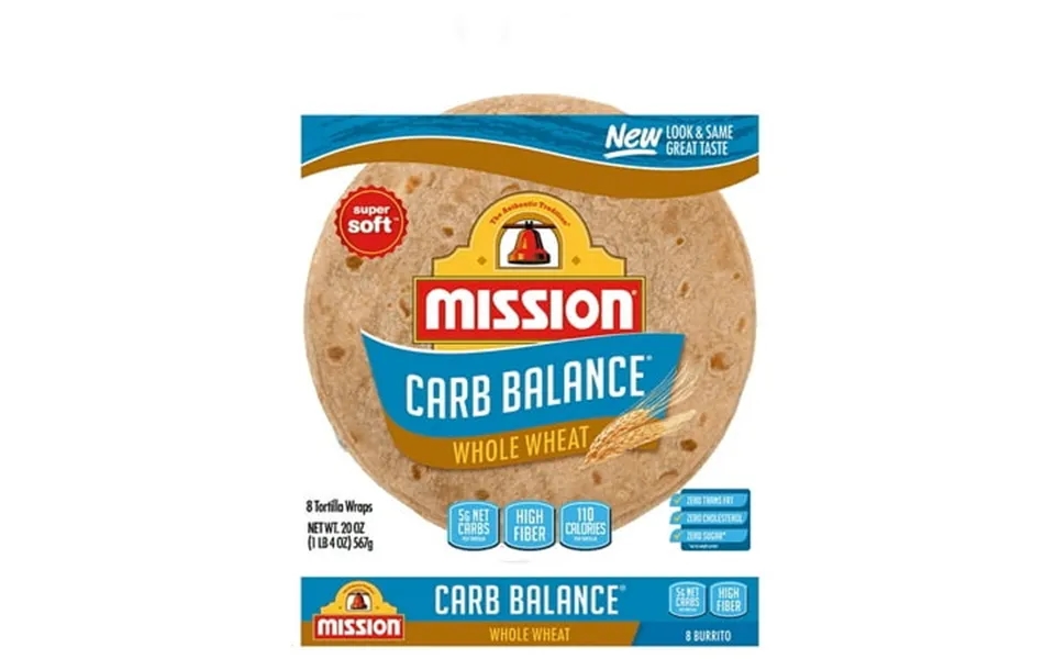 Mission Carb Balance 10 Burrito Whole Wheat Tortillas Low Carb Keto Friendly 8 Ct 20 Oz