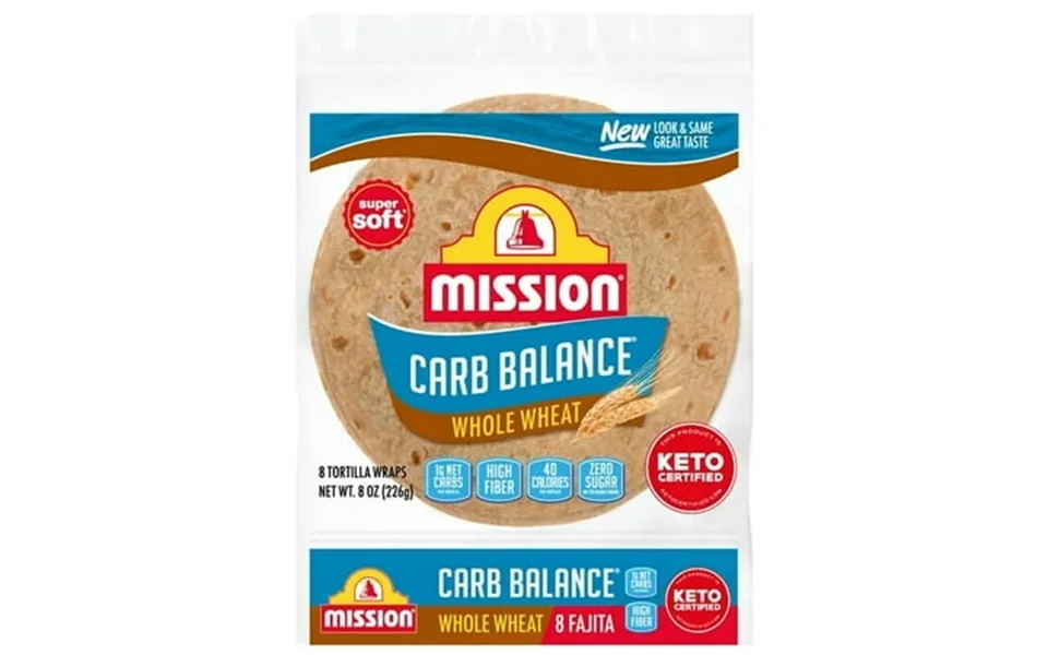 Mission Carb Balance Whole Wheat Flour Tortillas Fajita Size 8 Count Pack Of 2