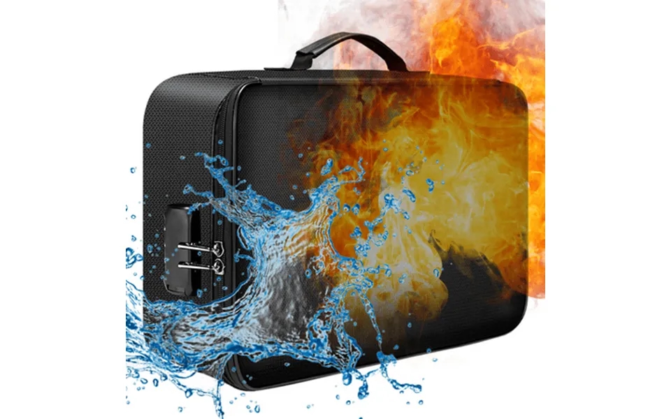 Mixfeer File Organizer Bag With Lock Fireproof Document Organizer Case With Water-resistant Zipper 3-layer Portable Trav