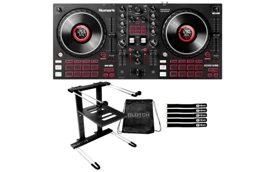 Mixtrack Platinum Fx Effects 4-deck Serato Dj Controller W Laptop Stand