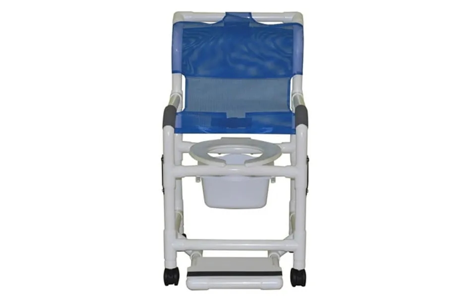 Mjm International Superior Shower Chair Dual Swing Away Armrests Sliding Footrest Commode Pail